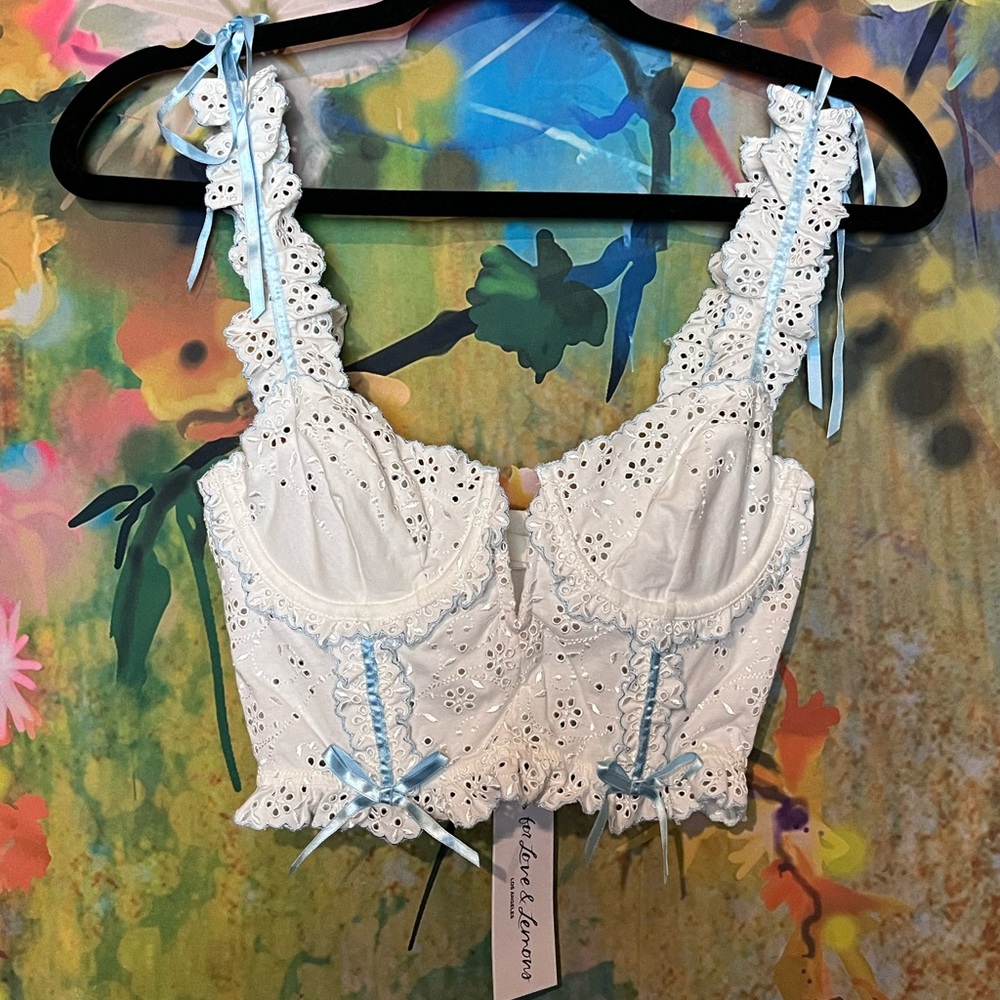 For Love and Lemons lace eyelet bustier